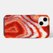 Coque Pour iPhone 14 Agate Orange Sanguine. (Verso Horizontal)