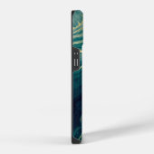 Coque Pour iPhone 14 agate verte (Côté droit)