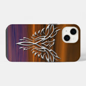 Coque Pour iPhone 14 Aigle argenté (Verso Horizontal)