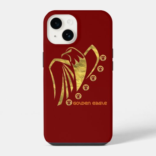 Coque Pour iPhone 14 Aigle d'or (Verso)