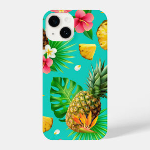 Coque Pour iPhone 14 Aigle tropicale amusante Oiseau d'ananas du Paradi