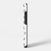 Coque Pour iPhone 14 Aimer le texte noir et blanc (Côté gauche)