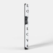 Coque Pour iPhone 14 Aimer le texte noir et blanc (Côté droit)