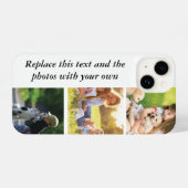 Coque Pour iPhone 14 Ajouter votre propre texte et photos (Verso Horizontal)