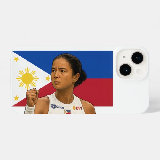 Coque Pour iPhone 14 Alexandra Eala - Champion de Guadalajara 2025 (Verso Horizontal)