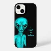 Coque Pour iPhone 14 Alien, je veux croire (Verso)