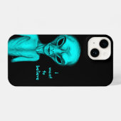 Coque Pour iPhone 14 Alien, je veux croire (Verso Horizontal)