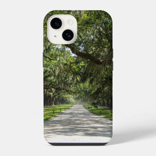 Coque Pour iPhone 14 Allée de chênes (Verso)