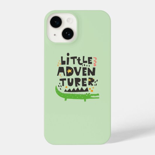 Coque Pour iPhone 14 Alligator petit aventurier (Verso)