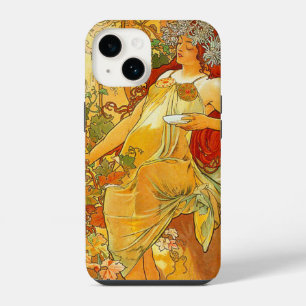 Coque Pour iPhone 14 Alphonse Mucha Art Nouveau Automne