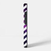 Coque Pour iPhone 14 Amas de galaxies violet zigzag blanc (Côté gauche)