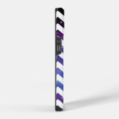 Coque Pour iPhone 14 Amas de galaxies violet zigzag blanc (Côté droit)