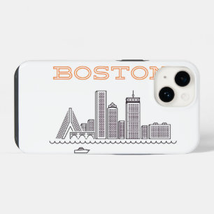 Coque Pour iPhone 14 America Boston City Skyline, Boston Ma Us Skyline