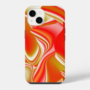 Coque Pour iPhone 14 Amour et Or Abstrait 3D Rainbowart