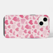 Coque Pour iPhone 14 Amour Rose (Verso Horizontal)