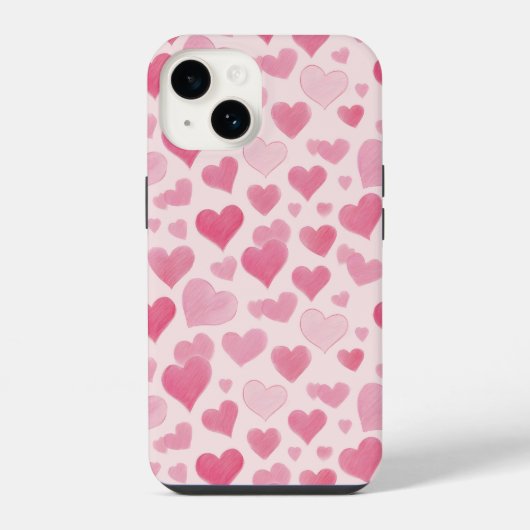 Coque Pour iPhone 14 Amour Rose (Verso)