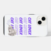 Coque Pour iPhone 14 Amoureux de les chats (Verso Horizontal)