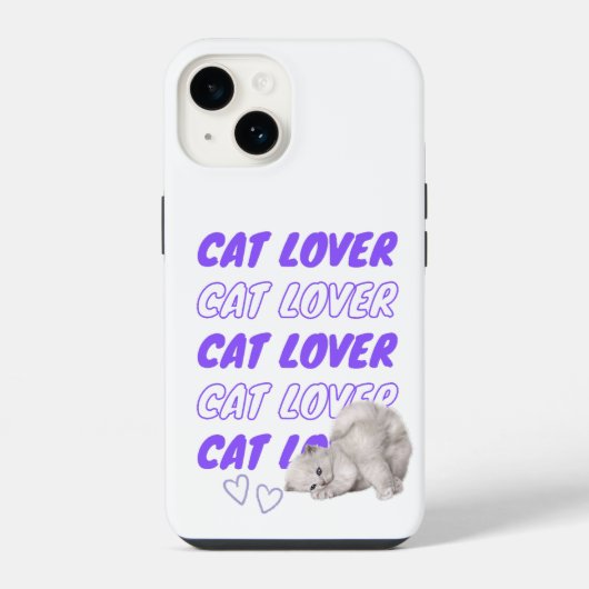Coque Pour iPhone 14 Amoureux de les chats (Verso)