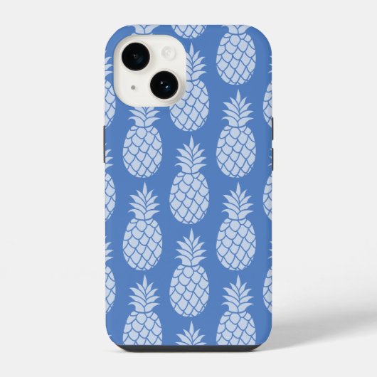 Coque Pour iPhone 14 Ananas bleu (Verso)