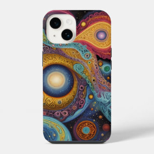 Coque Pour iPhone 14 Anciens symboles de couleurs vives