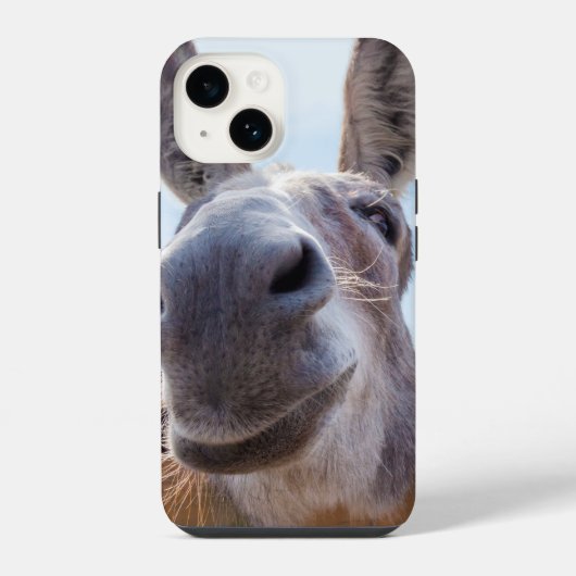 Coque Pour iPhone 14 Âne souriant avec Grin Silly (Verso)