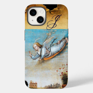 Coque Pour iPhone 14 ANGE DE L'ANNONCIATION MONOGRAMME ,Parchemin marr