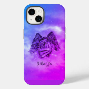 Coque Pour iPhone 14 Ange Eros en amour , je t'aime