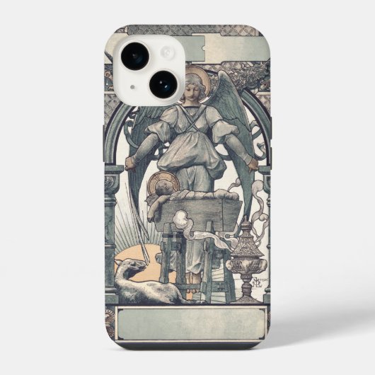 Coque Pour iPhone 14 Anges gardiens avec l'enfant Jésus (Verso)