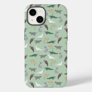 Coque Pour iPhone 14 Animaux autochtones australiens Eucalyptus Motif v