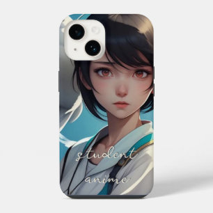 Coque Pour iPhone 14 Anime étudiante Coque monogramme - coque iphone d'