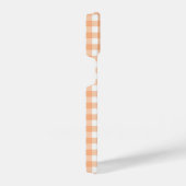 Coque Pour iPhone 14 Apricot Orange En vichy (Côté droit)