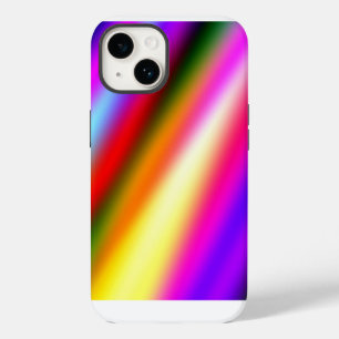 Coque Pour iPhone 14 Aquarelle abstraite ombrée rose bleu arc-en-ciel p