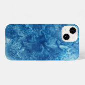 Coque Pour iPhone 14 Aquarelle bleue (Verso Horizontal)