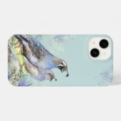 Coque Pour iPhone 14 Aquarelle Californie Quail Bird Nature Art (Verso Horizontal)