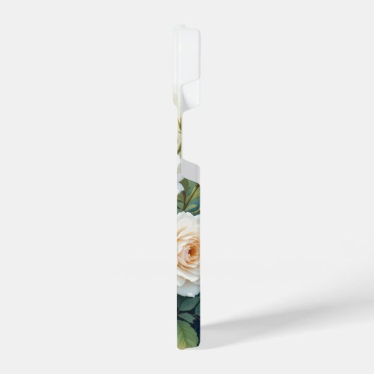 Coque Pour iPhone 14 Aquarelle Fleurs du jardin Roses blanches (Côté gauche)