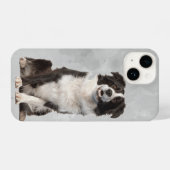 Coque Pour iPhone 14 Aquarelle Mélange Bordure Collie Chien Animal anim (Verso Horizontal)
