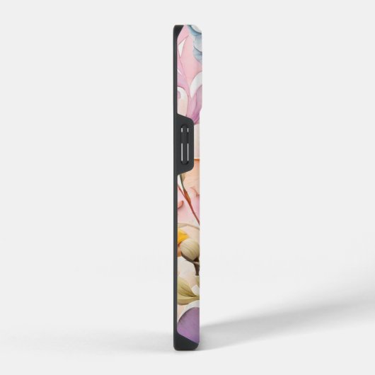 Coque Pour iPhone 14 Aquarelle Peinture de Fleurs. (Côté droit)