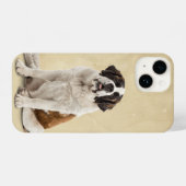 Coque Pour iPhone 14 Aquarelle Saint Bernard Chien Animaux de compagnie (Verso Horizontal)