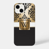 Coque Pour iPhone 14 Arabes noirs et d'or (Verso)