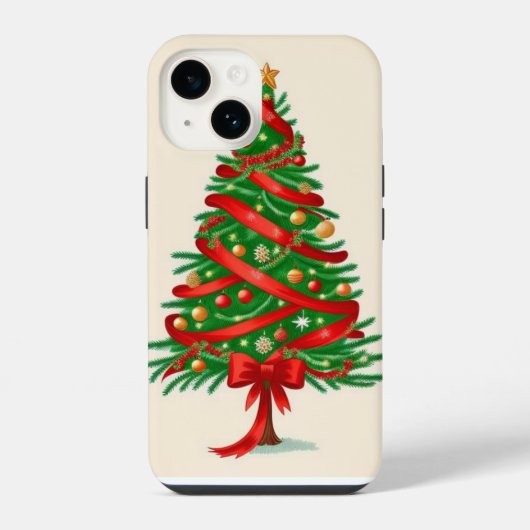 Coque Pour iPhone 14 Arbre de Noël (Verso)