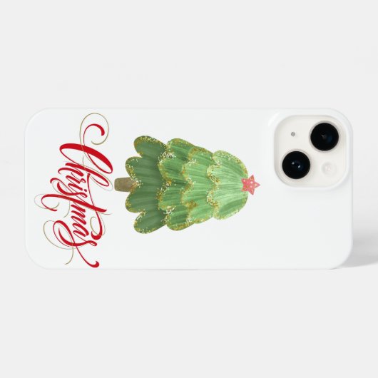 Coque Pour iPhone 14 Arbre de Noël (Verso Horizontal)
