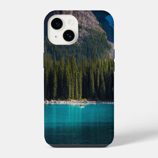 Coque Pour iPhone 14 Arbres, Lac, Paddle (Verso)