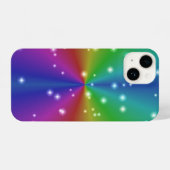 Coque Pour iPhone 14 Arc en ciel avec étoiles (Verso Horizontal)
