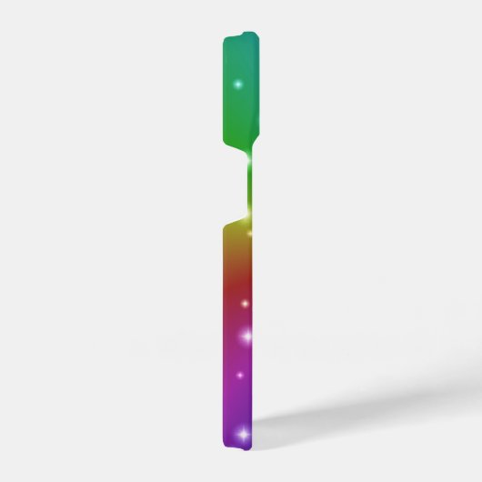 Coque Pour iPhone 14 Arc en ciel avec étoiles (Côté droit)