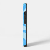 Coque Pour iPhone 14 art abstrait bleu (Côté gauche)