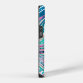 Coque Pour iPhone 14 Art abstrait de plage corail bleu (Côté droit)