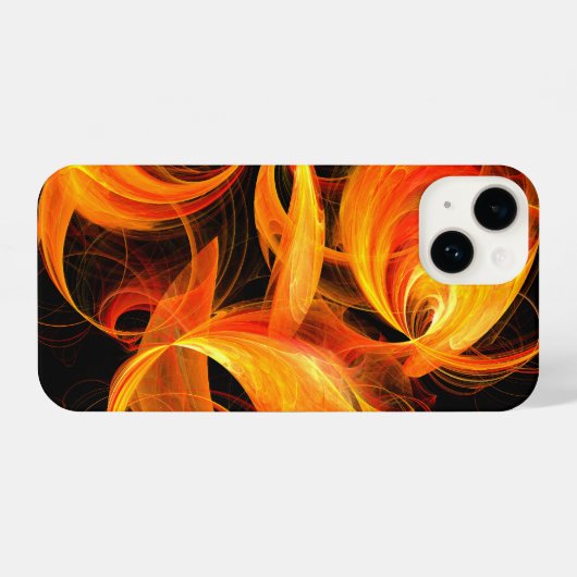 Coque Pour iPhone 14 Art Abstrait Fireball (Verso Horizontal)