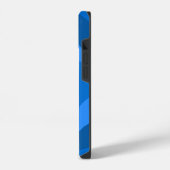 Coque Pour iPhone 14 art abstrait nuances de bleu (Côté gauche)