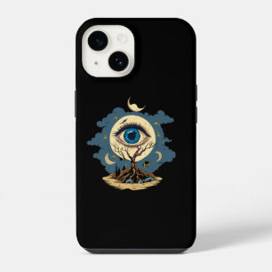 Coque Pour iPhone 14 Art de l'arbre de l'œil de lune