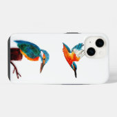 Coque Pour iPhone 14 Art de martin-pêcheur deux (Verso Horizontal)